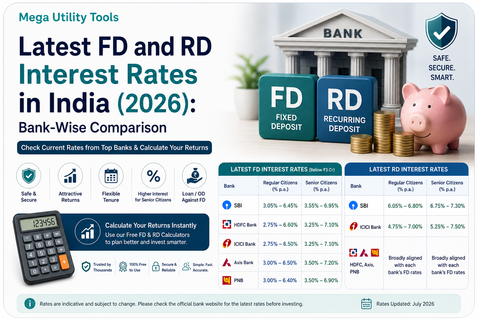 Latest FD and RD Interest rate